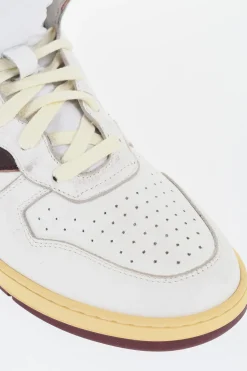 New Sneakers Alte In Pelle con Logo a Toppa Uomo Sneaker