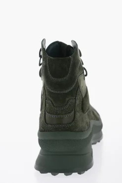 Discount Sneakers Alte In Pelle Scamosciata Con Suola In Vibram Uomo Sneaker