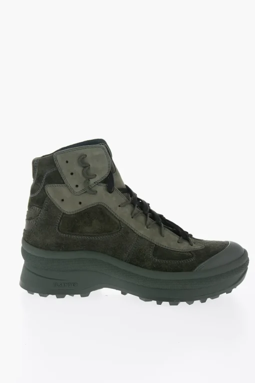 Discount Sneakers Alte In Pelle Scamosciata Con Suola In Vibram Uomo Sneaker