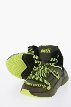 Hot Sneakers Alte S-MILLENIUM in Tessuto con Lacci Fluo Bambino Scarpe|Scarpe