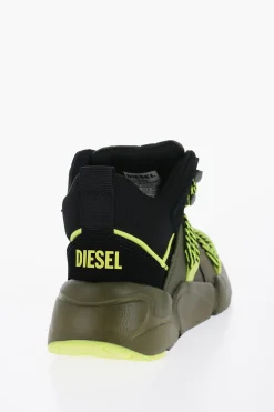 Hot Sneakers Alte S-MILLENIUM in Tessuto con Lacci Fluo Bambino Scarpe|Scarpe
