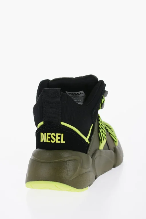 Hot Sneakers Alte S-MILLENIUM in Tessuto con Lacci Fluo Bambino Scarpe|Scarpe