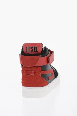 Outlet Sneakers Alte S-UKIYO in Pelle con Dettagli a Contrasto Bambino Scarpe|Scarpe