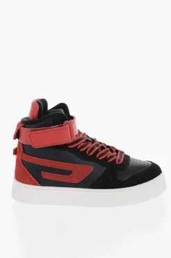 Outlet Sneakers Alte S-UKIYO in Pelle con Dettagli a Contrasto Bambino Scarpe|Scarpe