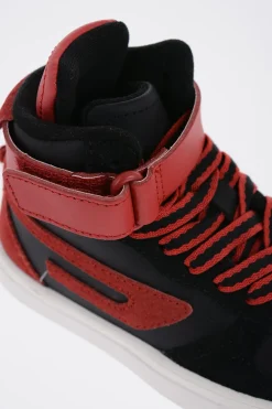 Outlet Sneakers Alte S-UKIYO in Pelle con Dettagli a Contrasto Bambino Scarpe|Scarpe