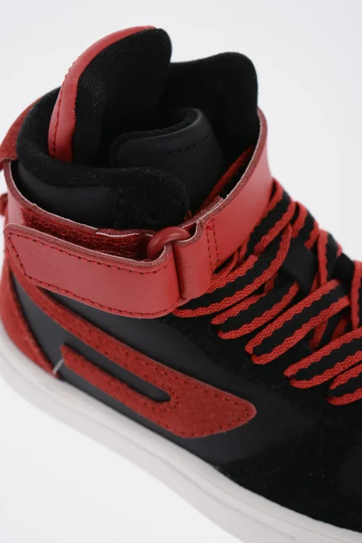 Outlet Sneakers Alte S-UKIYO in Pelle con Dettagli a Contrasto Bambino Scarpe|Scarpe