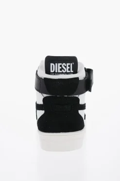 Sneakers Alte S-UKIYO in Pelle con Dettagli in Suede>Diesel Kids Outlet