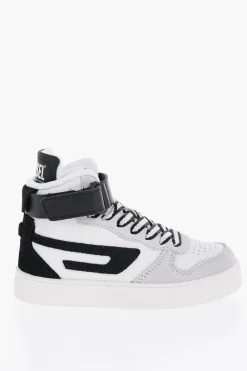 Sneakers Alte S-UKIYO in Pelle con Dettagli in Suede></noscript>Diesel Kids Outlet
