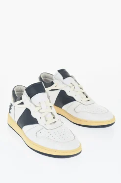 Outlet Sneakers Basse Bicolore in Pelle Uomo Sneaker
