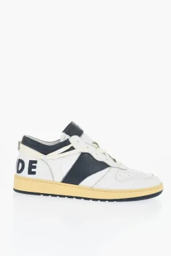 Outlet Sneakers Basse Bicolore in Pelle Uomo Sneaker