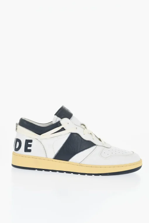 Outlet Sneakers Basse Bicolore in Pelle Uomo Sneaker