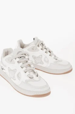 Clearance Sneakers Basse EJ SKATE PLANET in Pelle e Tessuto con Stampe in Rilievo Uomo Sneaker