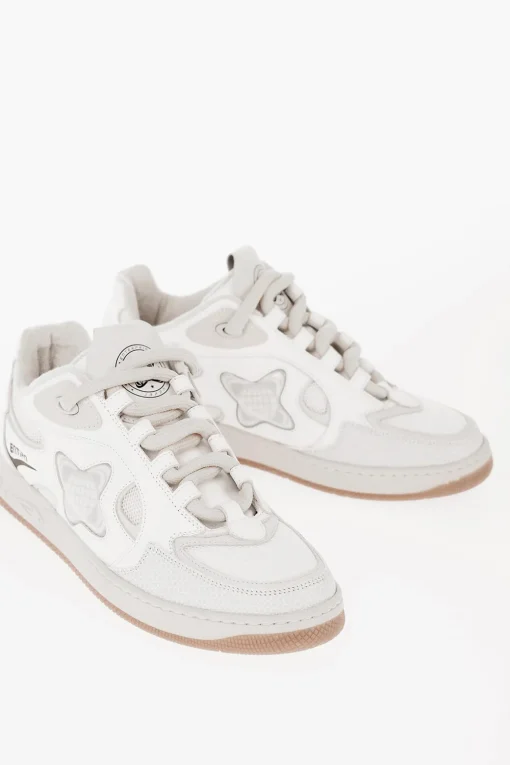 Clearance Sneakers Basse EJ SKATE PLANET in Pelle e Tessuto con Stampe in Rilievo Uomo Sneaker