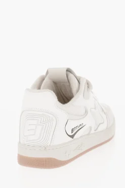 Clearance Sneakers Basse EJ SKATE PLANET in Pelle e Tessuto con Stampe in Rilievo Uomo Sneaker