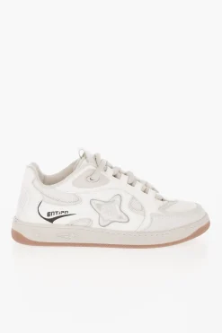 Clearance Sneakers Basse EJ SKATE PLANET in Pelle e Tessuto con Stampe in Rilievo Uomo Sneaker
