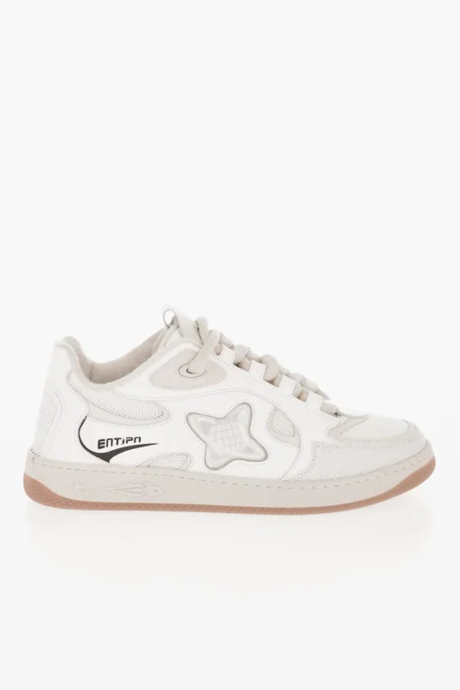 Clearance Sneakers Basse EJ SKATE PLANET in Pelle e Tessuto con Stampe in Rilievo Uomo Sneaker