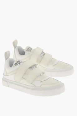 Sneakers Basse in Camoscio con Chiusura in Velcro>Marcelo Burlon Fashion