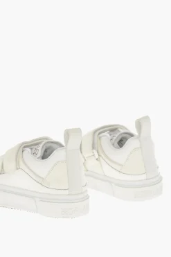 Sneakers Basse in Camoscio con Chiusura in Velcro>Marcelo Burlon Fashion