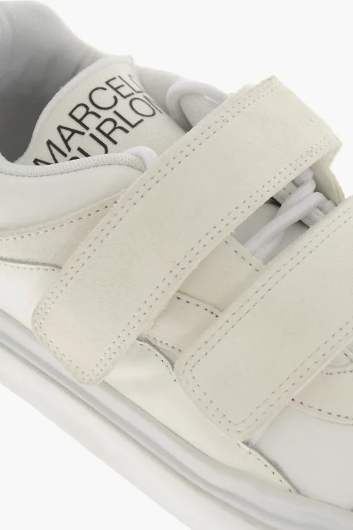 Sneakers Basse in Camoscio con Chiusura in Velcro>Marcelo Burlon Fashion