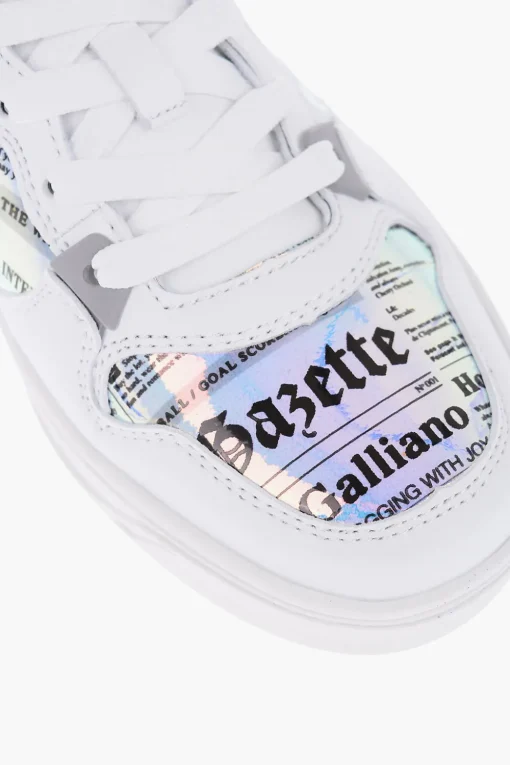 Hot Sneakers Basse in Ecopelle con Dettagli Iridescenti Donna Sneaker