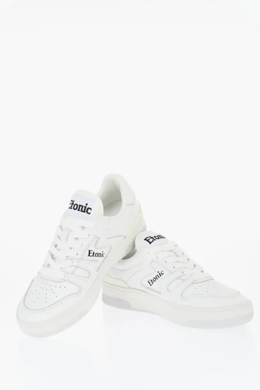 Sneakers Basse in Pelle a Tinta Unita con Logo a Contrasto>Etonic Clearance