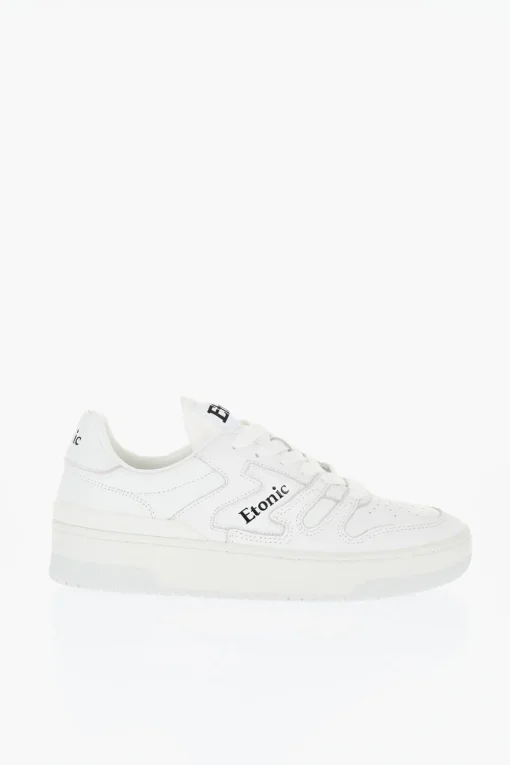 Sneakers Basse in Pelle a Tinta Unita con Logo a Contrasto>Etonic Clearance