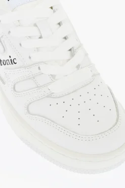 Sneakers Basse in Pelle a Tinta Unita con Logo a Contrasto></noscript>Etonic Clearance
