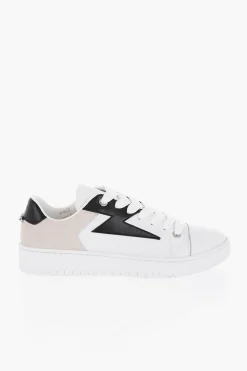 Sneakers basse In Pelle con Dettaglio in Suede e Piercing></noscript>Neil Barrett Discount