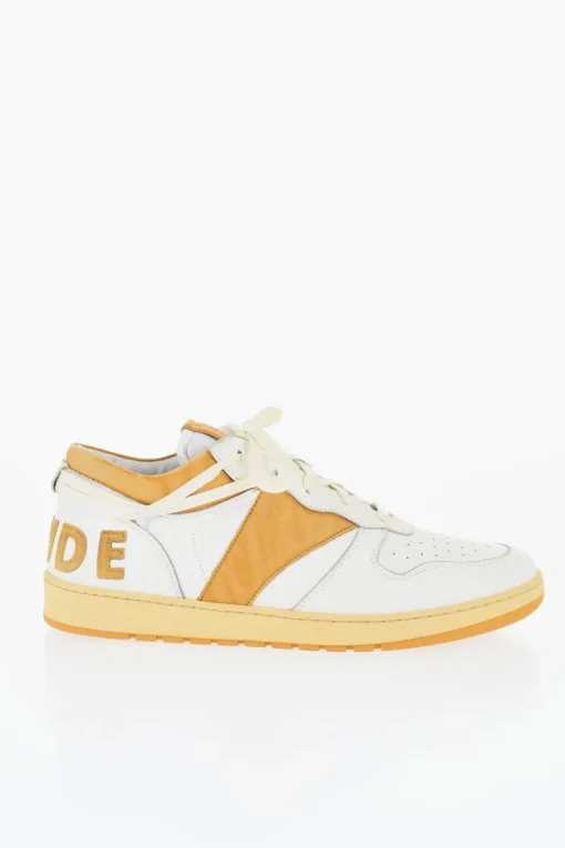 Sneakers Basse in Pelle con Logo in Suede>Rhude Online