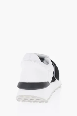 Sneakers Basse in Pelle e Tessuto con Chiusura in Velcro>Ixos Outlet