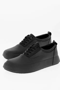 Fashion Sneakers Basse in Pelle e Gomma a Tinta Unita Uomo Sneaker