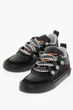 Outlet Sneakers Basse TICINELLA in Pelle con Maxi Lacci Uomo Sneaker
