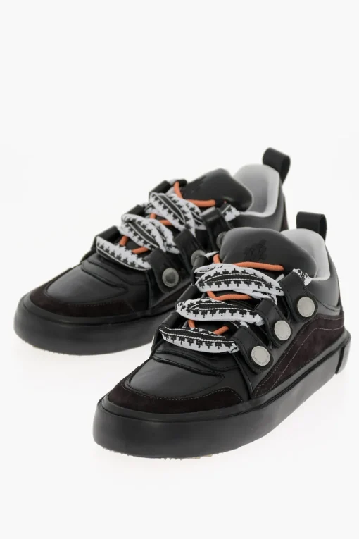 Outlet Sneakers Basse TICINELLA in Pelle con Maxi Lacci Uomo Sneaker