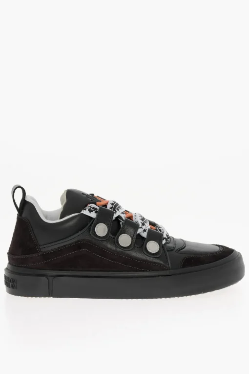 Outlet Sneakers Basse TICINELLA in Pelle con Maxi Lacci Uomo Sneaker