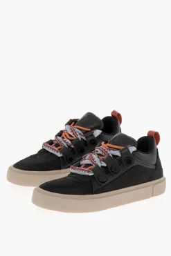 Sneakers Basse TICINELLA in Pelle e Tessuto con Maxi Lacci>Marcelo Burlon Online