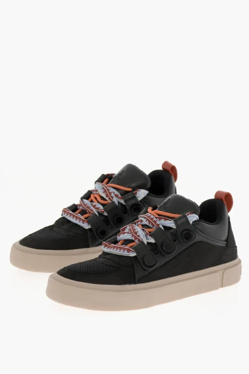 Sneakers Basse TICINELLA in Pelle e Tessuto con Maxi Lacci>Marcelo Burlon Online