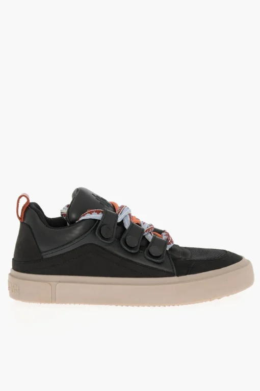 Sneakers Basse TICINELLA in Pelle e Tessuto con Maxi Lacci>Marcelo Burlon Online