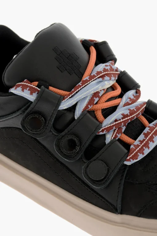 Sneakers Basse TICINELLA in Pelle e Tessuto con Maxi Lacci>Marcelo Burlon Online