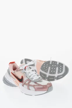 Sneakers Basse V2K RUN in Mesh con Finiture in Pelle Vegan Metallizzata>Nike Discount