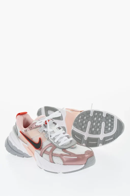 Sneakers Basse V2K RUN in Mesh con Finiture in Pelle Vegan Metallizzata>Nike Discount