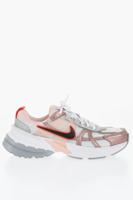 Sneakers Basse V2K RUN in Mesh con Finiture in Pelle Vegan Metallizzata>Nike Discount