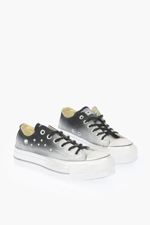 Sneakers Glitterate con Platform 4cm>Converse Hot