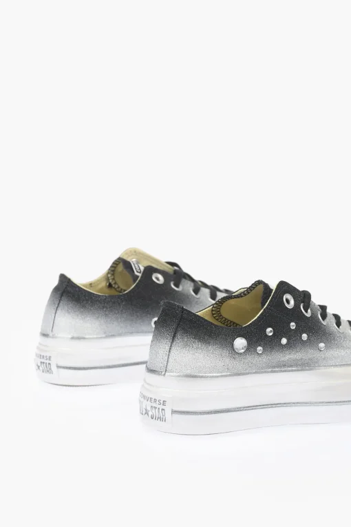 Sneakers Glitterate con Platform 4cm>Converse Hot