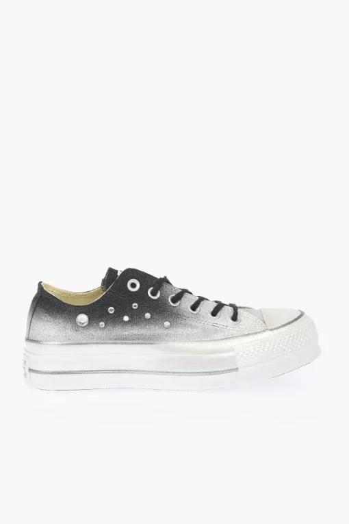 Sneakers Glitterate con Platform 4cm>Converse Hot