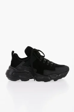 Fashion Sneakers in Suede HAIRY con Suola Chunky Donna Sneaker