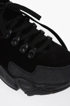Fashion Sneakers in Suede HAIRY con Suola Chunky Donna Sneaker