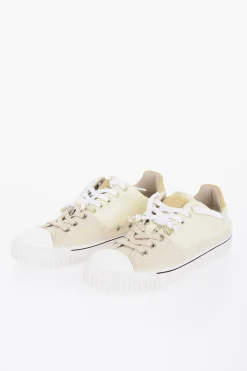 Online Sneakers Low-Top In Pelle Con Dettagli Raw-Cut Donna Sneaker