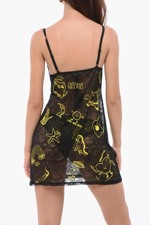 Sottoveste in Pizzo con Ricami>Dsquared2 Sale