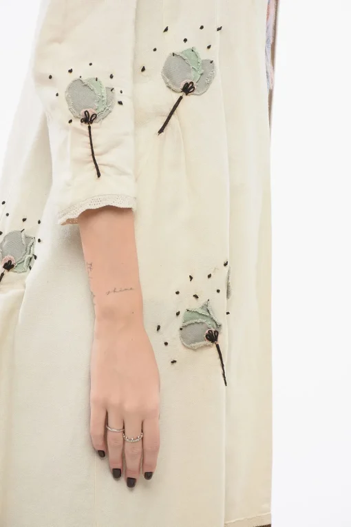 New Sovrabito FIORI Ricamato con Maniche 3/4 Donna Vestiti