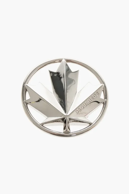 Clearance Spilla D2 LEAF in Metallo con Motivo Iconico Donna Gioielli